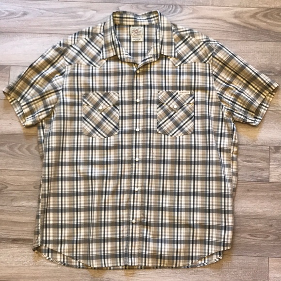 Men’s lucky brand plaid button down - Picture 1 of 5